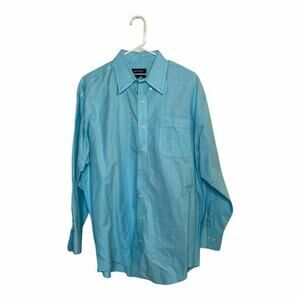 Nautica mens vintage Oxford button down long sleeve dress shirt sz 16.5